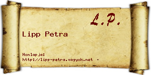 Lipp Petra névjegykártya